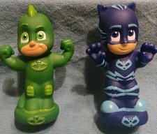 2 PJ Masks Squirter Bath Toys Figures Catboy Cat Boy Gecko Gekko 5  