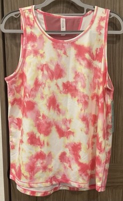 NWT Ideology Rapid Dry Womens Pink/white Athletic Tank Top Size S
