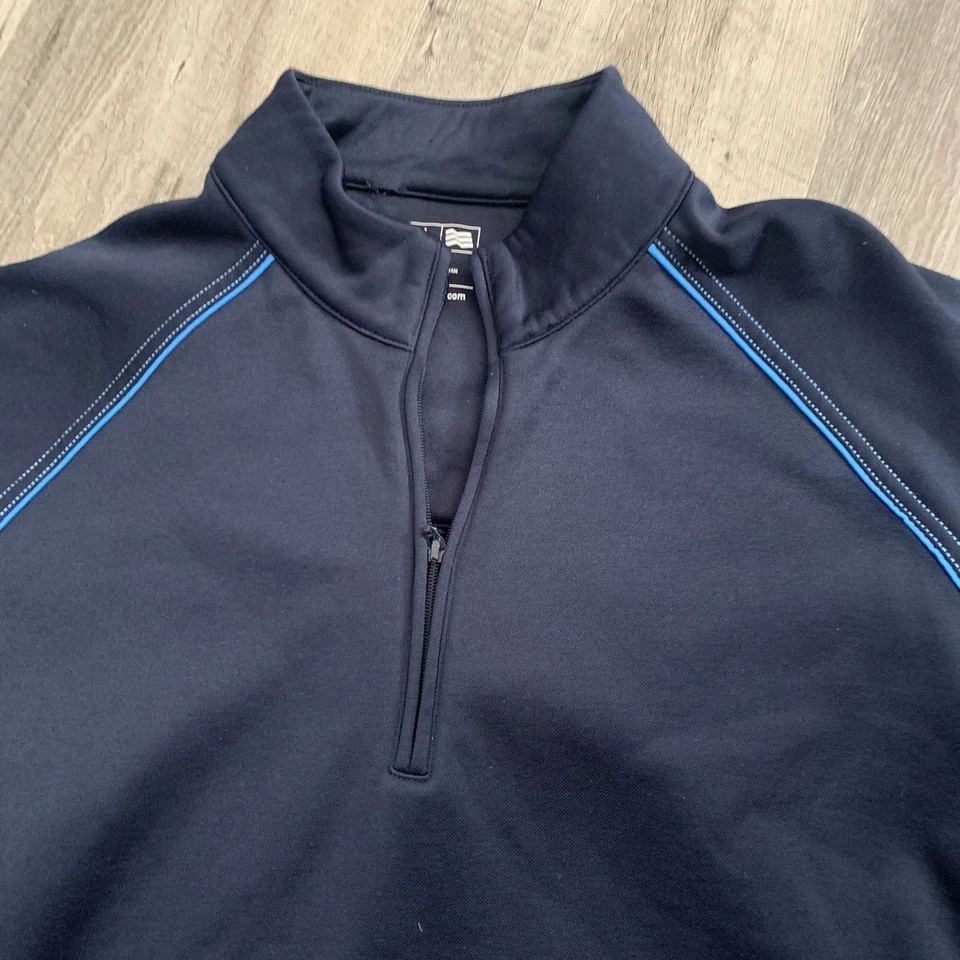 Pullover Adidas Golf 1/4 Cremallera Mujer Pequeño Azul Climalite Cuello Simulado Vellón Foto 3 de 4