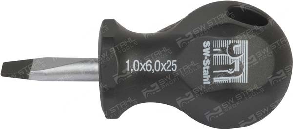 1X Schraubendreher, Schlitz, 6,0 X 25 Mm Mit 6,0 X 25 Mm Sw-Stahl 31608L-image