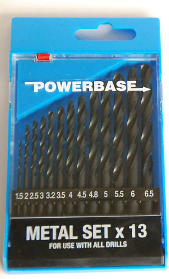 Powerbase 13 Piece Metal Drill Bit Set 1.5MM-6.5MM