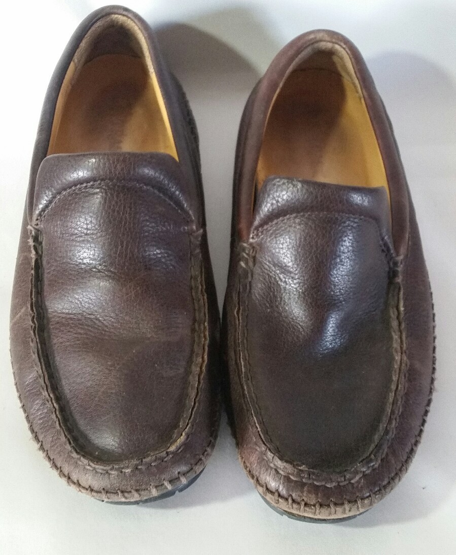 HS Trask Brown Leather Moccasins Driving Loafers Mens 8 M  display picture 1