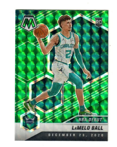 LAMELO BALL 2020-21 PANINI MOSAIC GREEN MOSAIC PRIZM ROOKIE RC #262 $30.00 MINT
