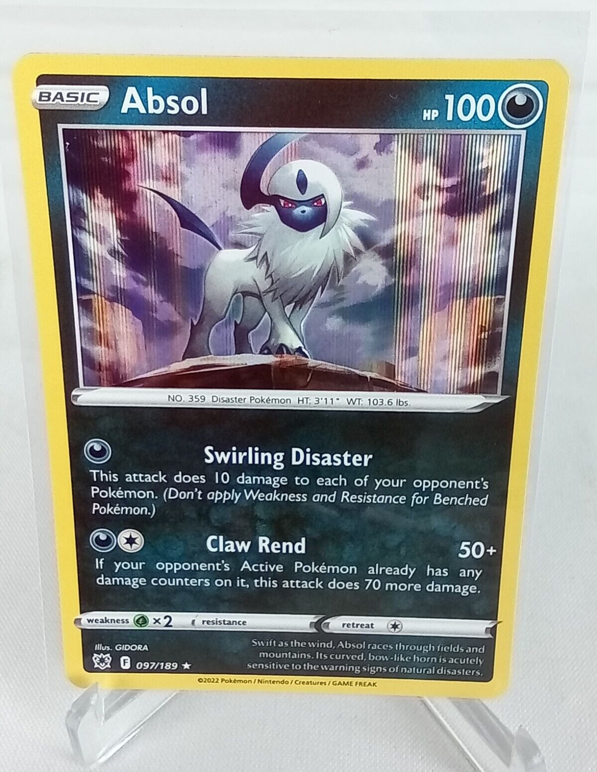 Absol 97/189 Astral Radiance Rare Holo Pokémon Card 2022