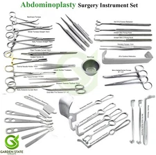 Abdominoplasty Surgery Set General Surgical Instruments Set Of 39 Pieces