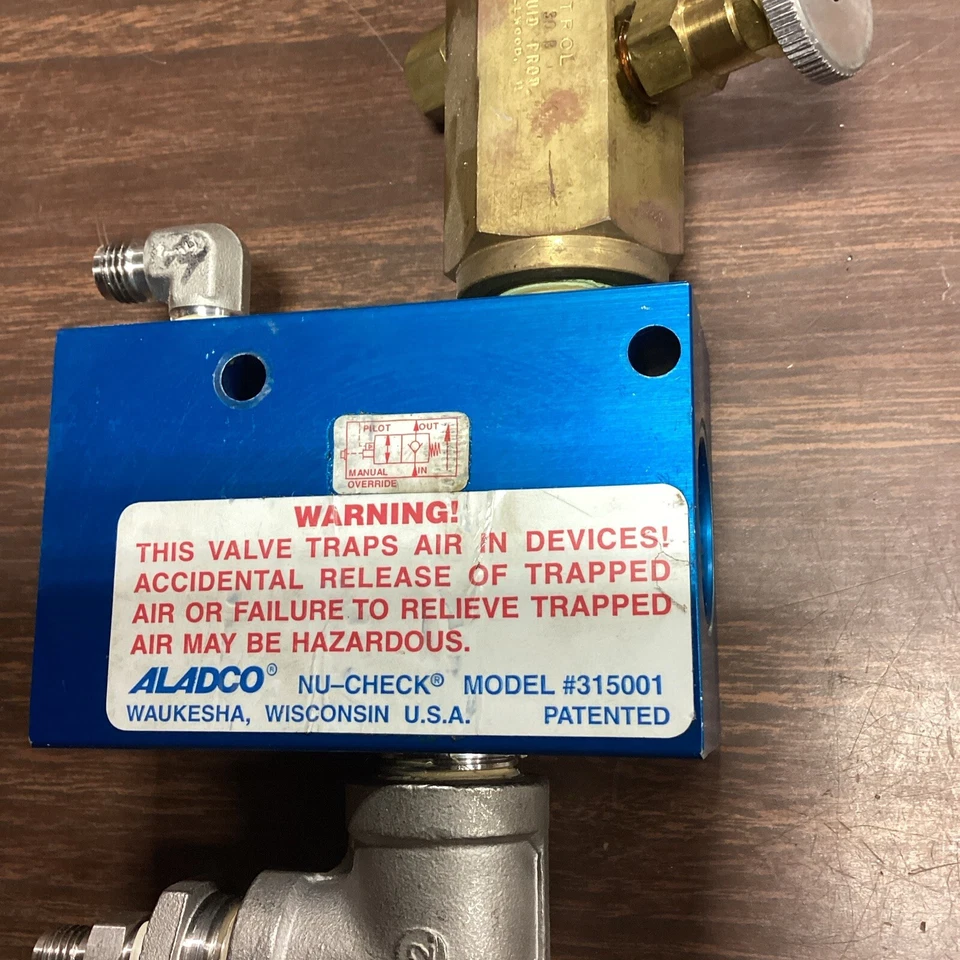ALADCO 315001 NU-CHECK VÁLVULA DE RETENCIÓN NEUMÁTICA F6 Foto 2 de 4