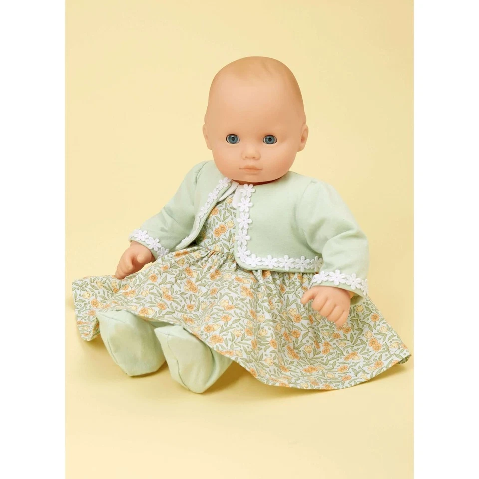 SIMPLICITY 9660 DOLL CLOTHES Sewing Pattern  15"  38cms DRESS TOP BONNET BOOTIES - Image 3 of 4