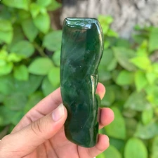 270g AAA Quality Lustrous Green Nephrite Jade Free Form, Nephrite Jade, Nephrite