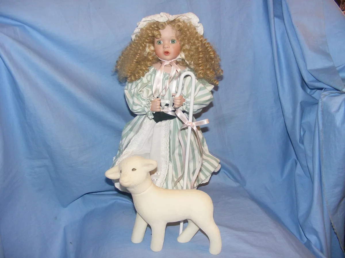 Ashton Drake Doll Little Bo Peep Wendy Lawton Porcelain Doll With Sheep