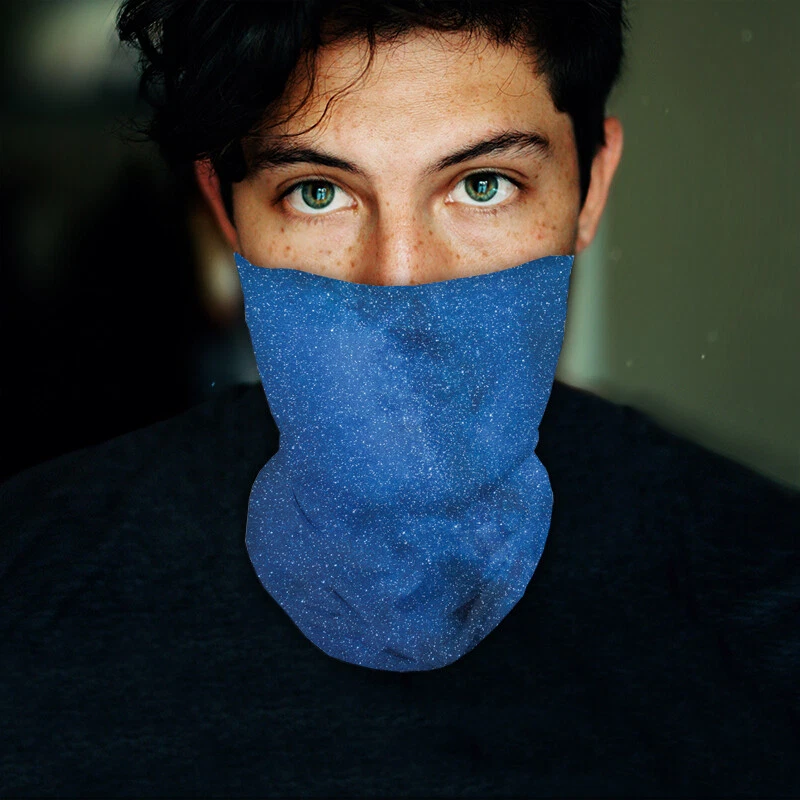 Washable Fabric Face Cover Neck Gaiter With Unique Galaxy III Design EU Made - Image 3 of 4