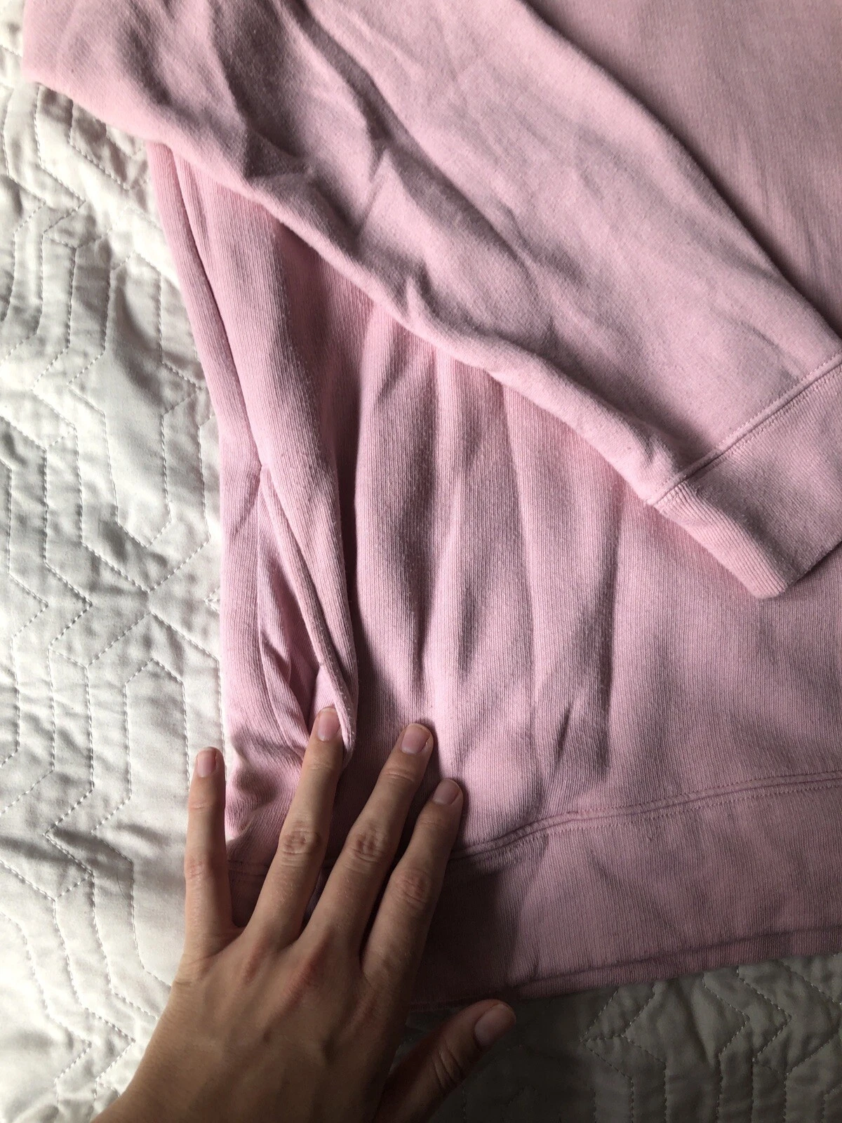 UNDERCOVER Felpa con cappuccio Victoria Secret ROSA foderata sherpa con tasche media