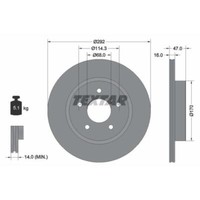 Textar 2X Bremsscheibe Hinten Ø292 InnenbelüFtet FüR Nissan Leaf ZE1 Electric