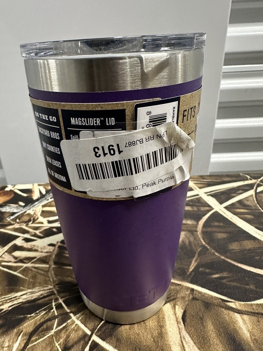 YETI Rambler 20oz Tumbler Cup NEW Peak Purple Hard To Find YETI Rambler 20oz Tumbler Cup NEW Peak Purple Hard To Find