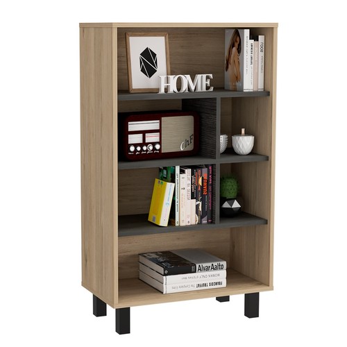 Libreria espositore moderno living rovere venatura legno testurizzato - Foto 3 di 7