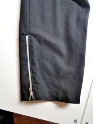 COMME DES GARCONS PANT BLACK GAB NO FLY FRONT MED MULTI-ZIPPERS W