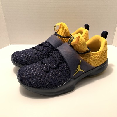 jordan university of michigan football trainer 2 flyknit training shoes