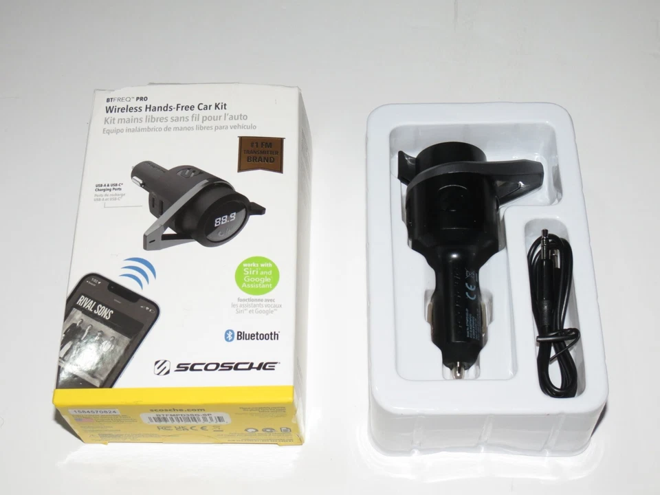 g2 Scosche - Transmisor FM Pro Bluetooth con suministro de energía - Negro NIOP Foto 2 de 3