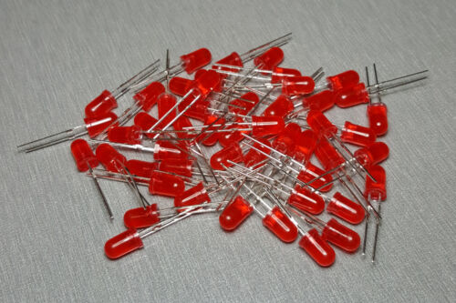 25/50/100Pcs 5mm Red Round LED Diffused Red Lens - Picture 3 of 4