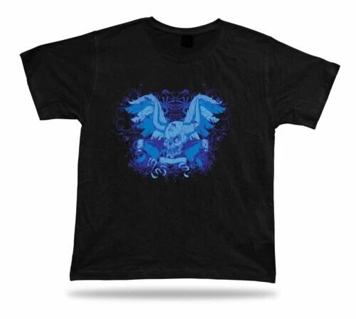 Rock Totenkopf Skelett mit Flügeln Stilvoll Moderne Textil Design Idee Apparel - Bild 1 von 1
