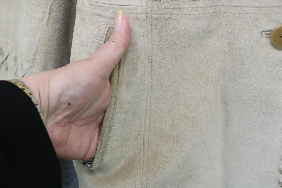 Chaqueta de cuero vintage Axcess by Liz Claiborne-forrada mediana Foto 4 de 4