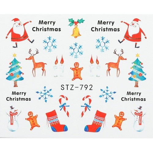 Christmas Nail Art - Gold Silver Snow Santa Nails - Gold Reindeer Nails - Picture 10 of 38