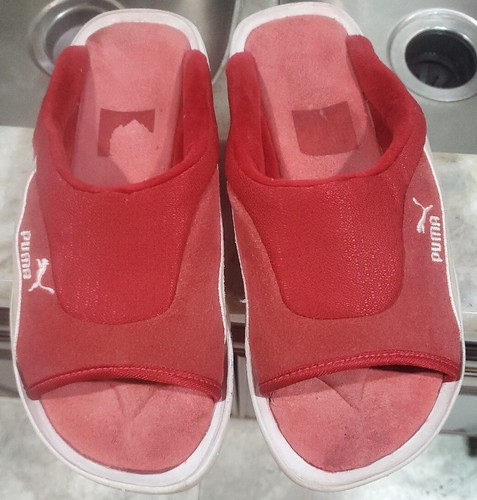 GORGEOUS RARE PUMA RED OPEN TOE SANDALS WOMEN'S SIZE US9 VERY RARE MODEL!!! - Picture 3 of 12