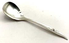 Vintage 1847 Rogers/IS MCM 1963 MAGIC ROSE 6" Silverplate Sugar Spoon No Mono