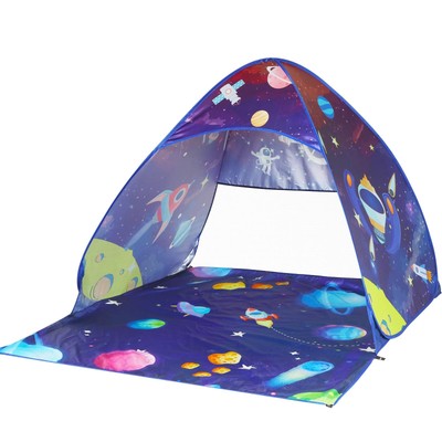 Automatic Pop up Play Tent Indoor Play Tent for 2-3 Person Space Pattern Easy...