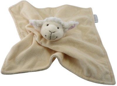 Inwolino Inware Schmusetuch Kuscheltuch Schaf beige kuschelweich Innenohr rosa