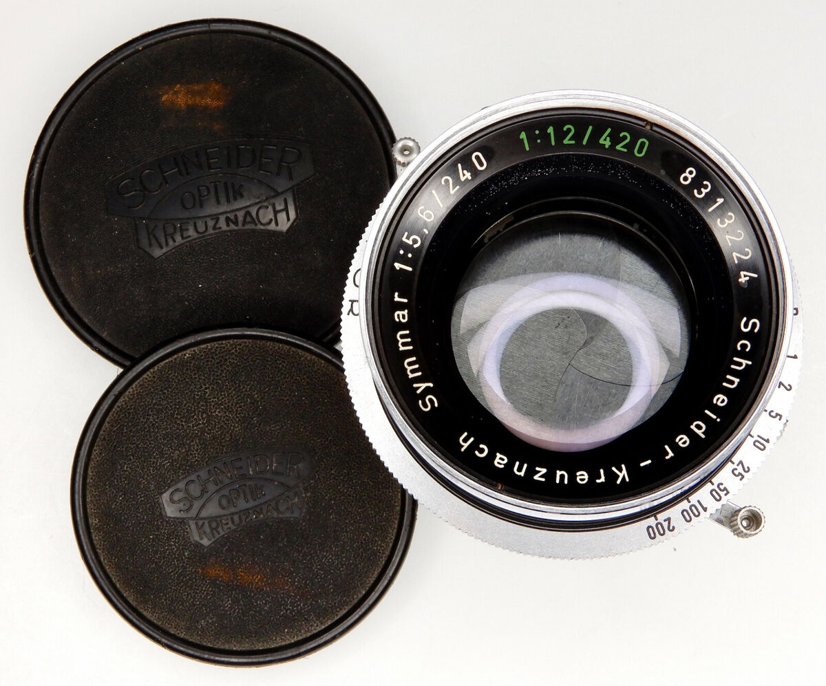 Schneider 240mm f5,6, 420mm f12 Symmar Convertible Compur 2 Schneider 240mm f5,6, 420mm f12 Symmar Convertible Compur 2