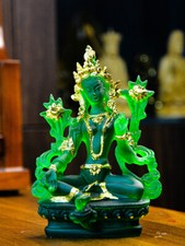 Hidden Water Glass Green Tara Tantra Peace Buddha Hall Buddha Decoration