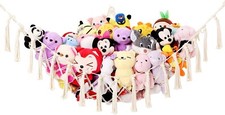 Toy Hammock for Stuffed Animals Corner Hanging Net Macrame Toy Hammock Organizer