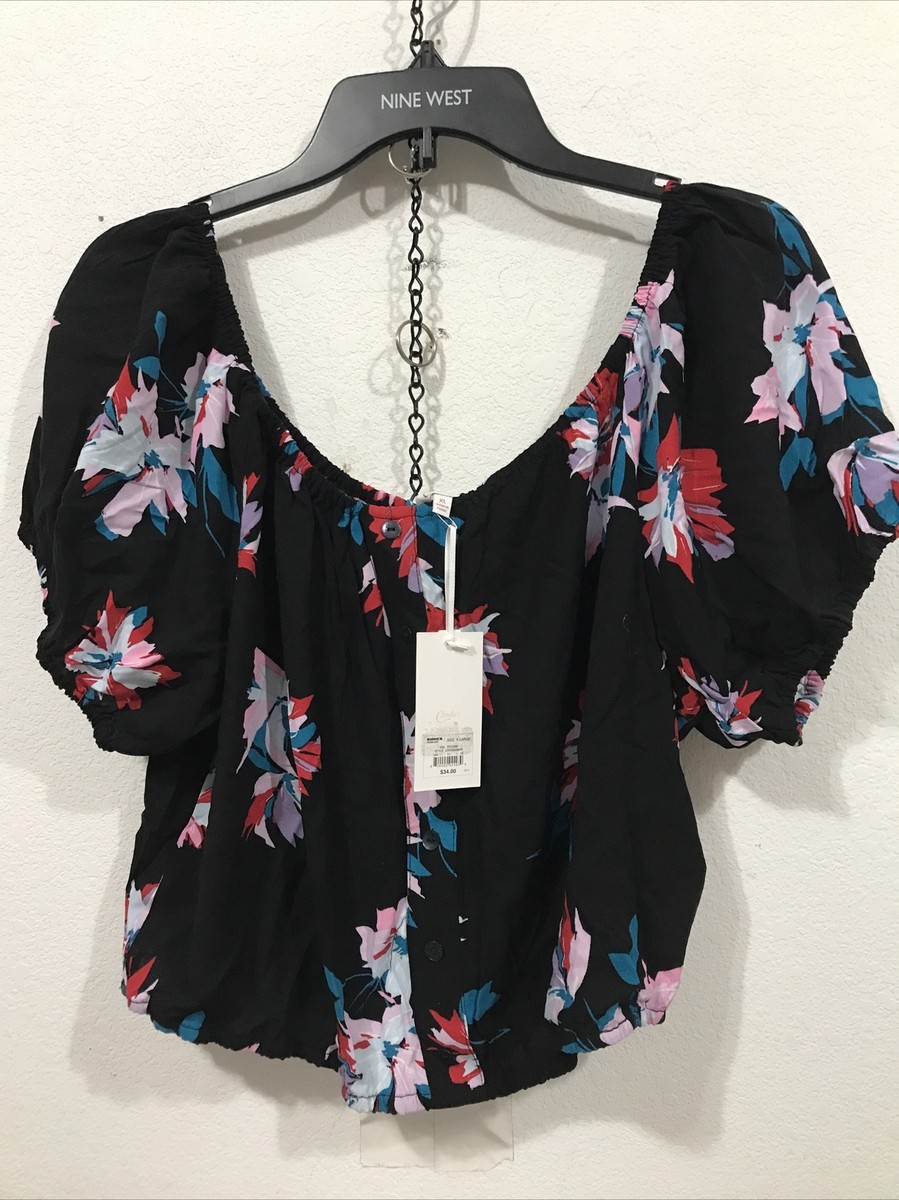 トップス Flower organdie camisole BLACK トップス Flower organdie camisole BLACK Women Y2k Floral