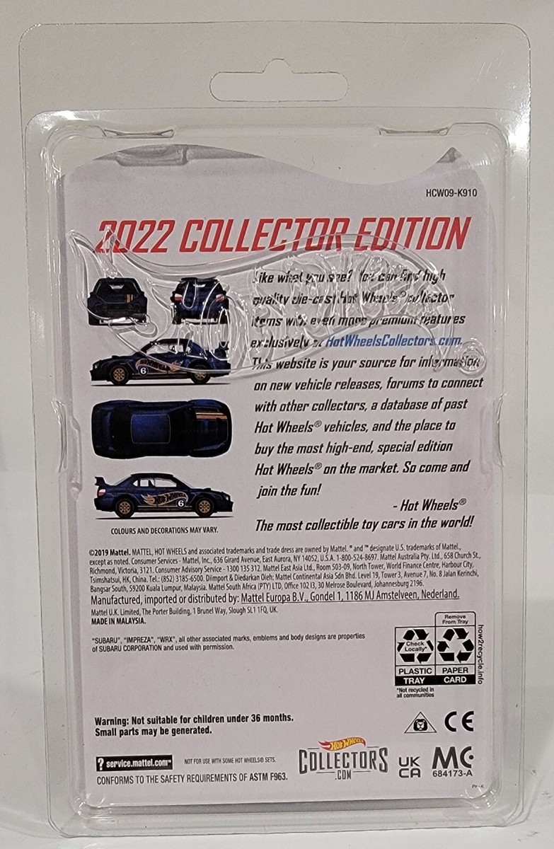 ミニカー hotwheels Rlc subaru RLC Exclusive 1998 Subaru 22B-STi | Mattel Creations