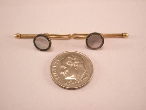 SINGLES (2) 5/16" Gold Plated Vintage KREMENTZ Formal Groom Tuxedo Studs g20
