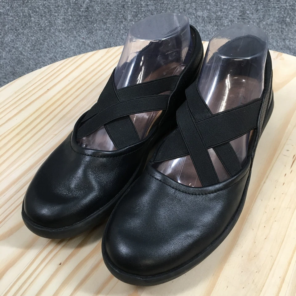 Clarks Shoes Womens 8.5 M Kayleigh Cove Casual Slip Ons Mary Jane Black Leather - Image 3 of 4