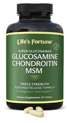 Life's Fortune Super Glucosamax Glucosamine, Chondroitin, MSM Cartilage Joints