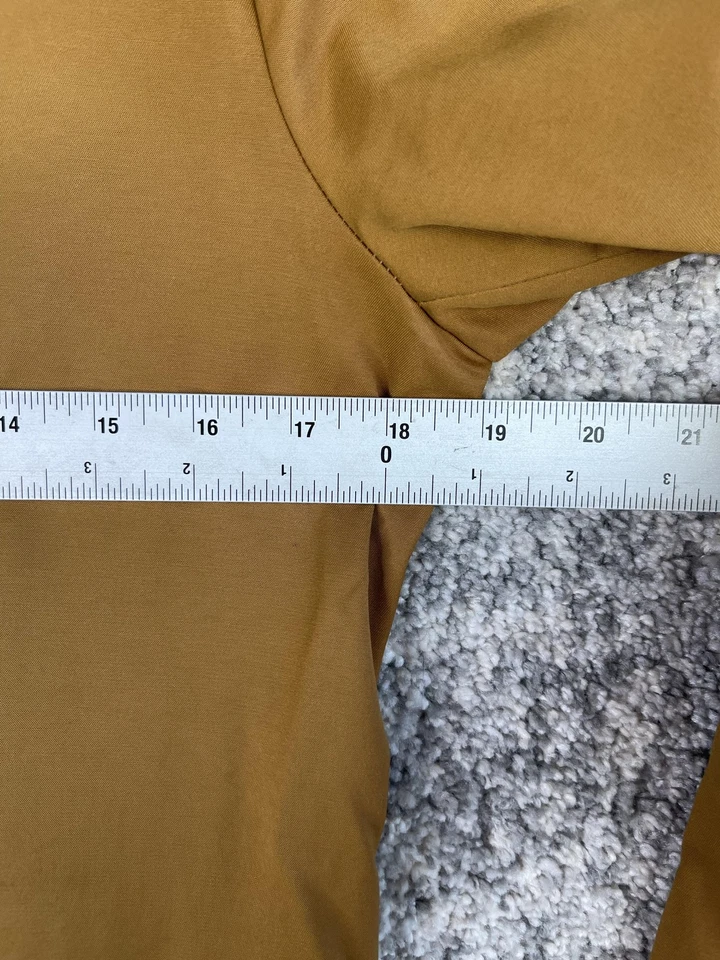 Blazer Elizabeth and James Mujer Pequeño Marrón Camel Doble Pecho Elástico Foto 3 de 4