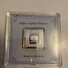 Geiger Edelmetalle 5 Gram Silver Bar Sealed Assay .999 Fine Silver
