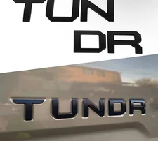 TUNDRA Rear Emblem Glossy Black for 2022 2023 2024 2025 Tailgate Letters
