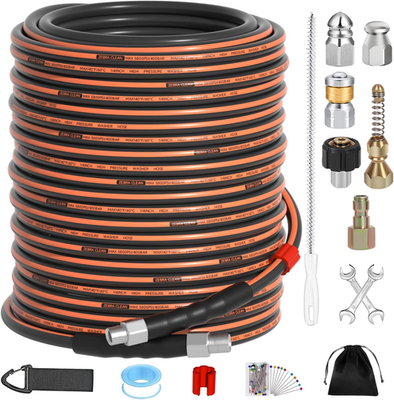 #ad 150FT Sewer Jetter Kit for Pressure Washer 1 4quot; NPT Corner Drain Cleaner Hose 5 $131.98