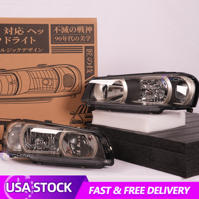 LED Headlights For Nissan Skyline GTR GT-R R34 BNR34 GTT ER34 1998