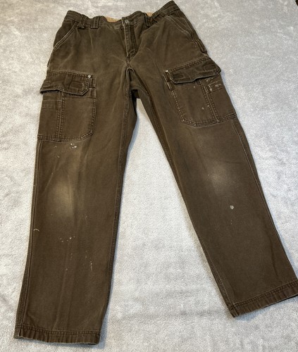 Pantalones cargo relajados Duluth Trading para hombre 34x34 (34x33 real) marrón - Imagen 6 de 16