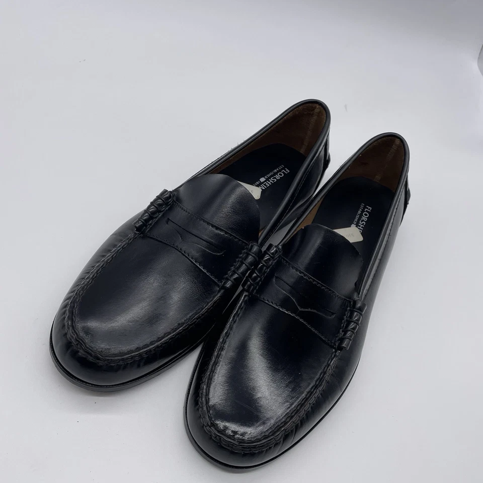 Mens Florsheim Imperial Penny Loafers Size 10.5 -EEE Wide Dress Shoes Black - Image 2 of 4
