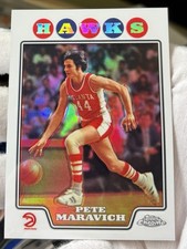 Topps 2008-09 Topps Chrome Refractor Pete Maravich #177 Atlanta Hawks