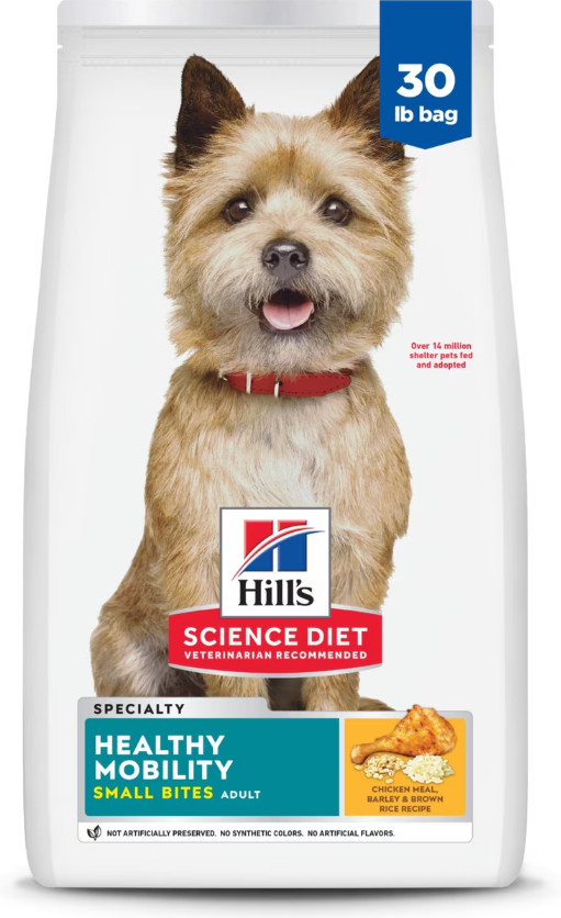 Hill's Science Diet Adult Healthy Mobility Small Bites Chicken Dry Dog Food,30lb