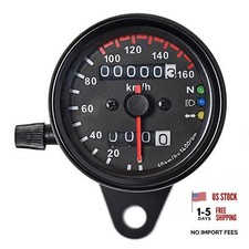 0021 KM/H Diameter 2.56 Inches Mechanical Motorcycle Speedometer Dual Odometer