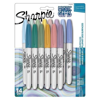Sharpie Permanent Markers Fine Point Mystic Gem Assorted Colors 14 Count
