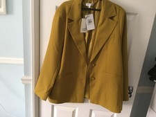 New Jacket Size 16 Oversized Blazer Olive