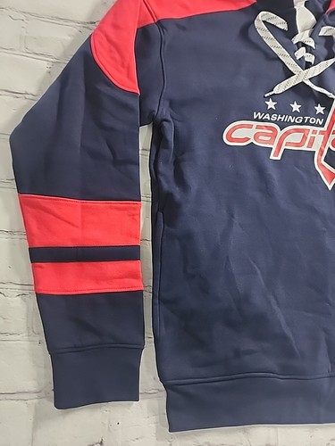 NHL Apparel Washington Capitals Lace-Up Hoodie Hooded Sweatshirt Mens M NEW - Picture 7 of 16